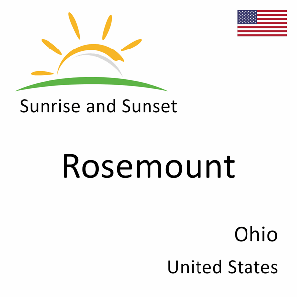 Sunrise and sunset times for Rosemount, Ohio, United States