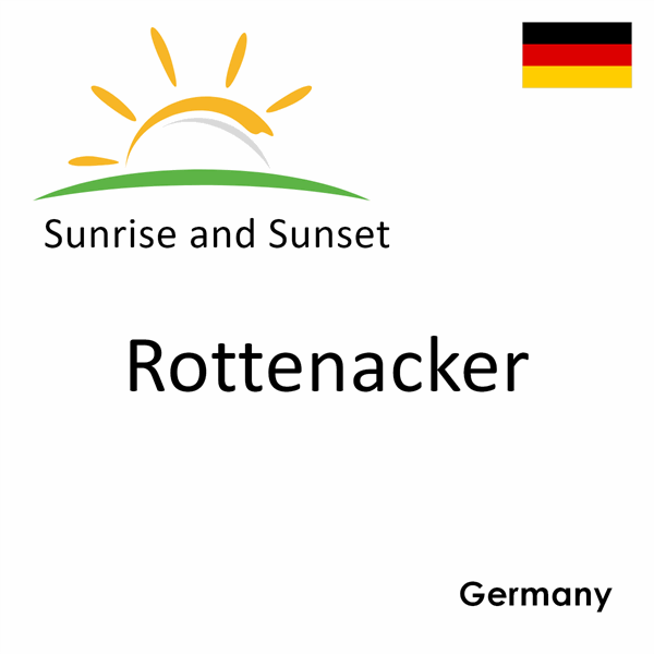 Sunrise and sunset times for Rottenacker, Germany