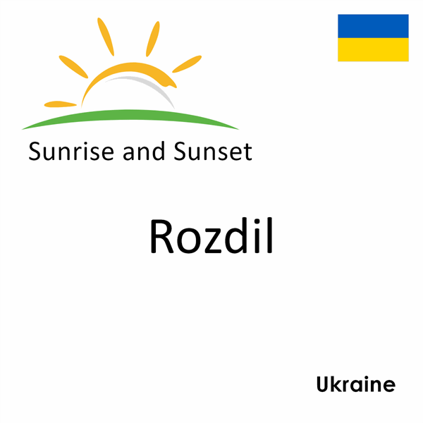 Sunrise and sunset times for Rozdil, Ukraine