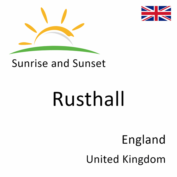 Sunrise and sunset times for Rusthall, England, United Kingdom