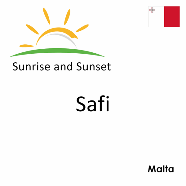 Sunrise and sunset times for Safi, Malta