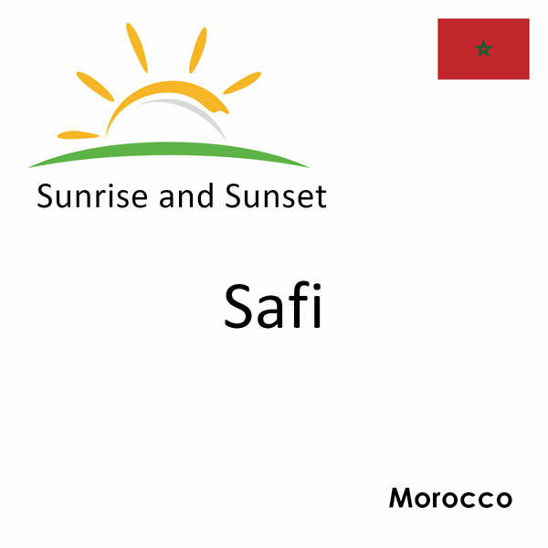 Sunrise and sunset times for Safi, Morocco