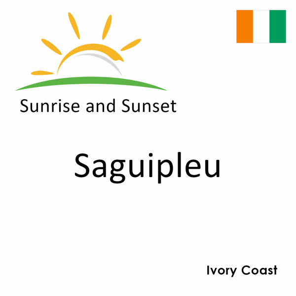 Sunrise and sunset times for Saguipleu, Ivory Coast