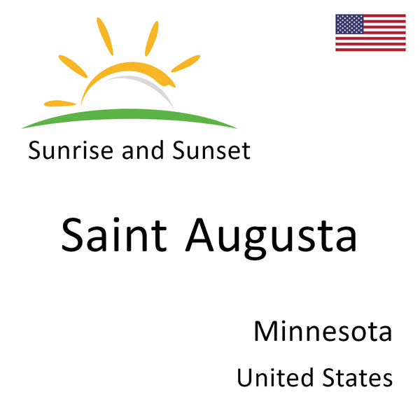 Sunrise and sunset times for Saint Augusta, Minnesota, United States