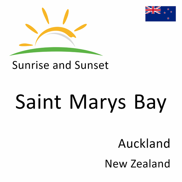 Sunrise and sunset times for Saint Marys Bay, Auckland, New Zealand