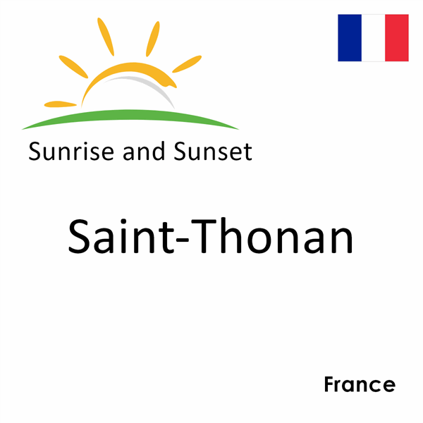 Sunrise and sunset times for Saint-Thonan, France