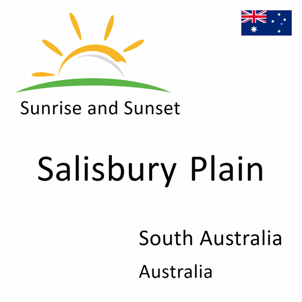 Sunrise and sunset times for Salisbury Plain, South Australia, Australia