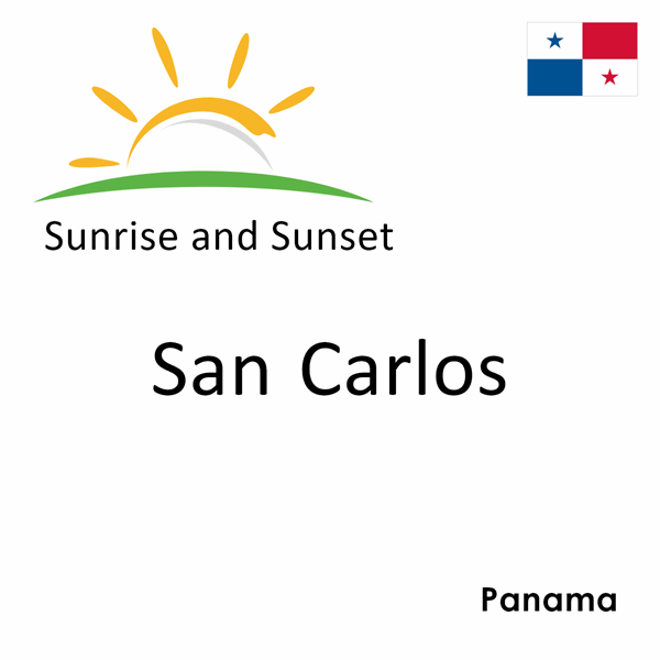 Sunrise and sunset times for San Carlos, Panama