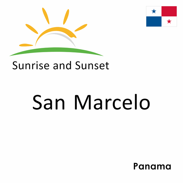 Sunrise and sunset times for San Marcelo, Panama