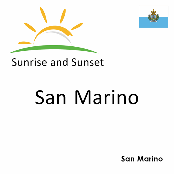 Sunrise and sunset times for San Marino, San Marino