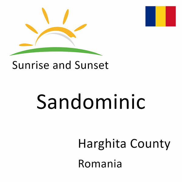 Sunrise and sunset times for Sandominic, Harghita County, Romania