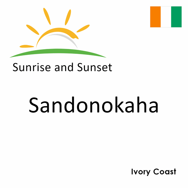 Sunrise and sunset times for Sandonokaha, Ivory Coast