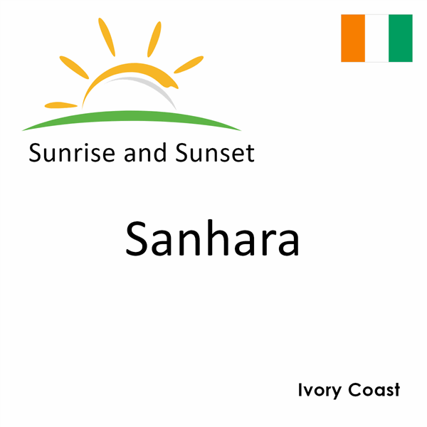 Sunrise and sunset times for Sanhara, Ivory Coast