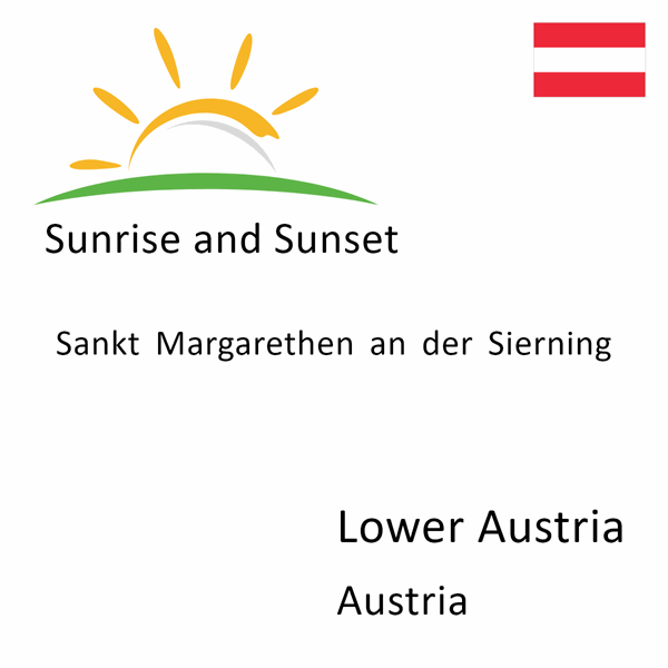 Sunrise and sunset times for Sankt Margarethen an der Sierning, Lower Austria, Austria