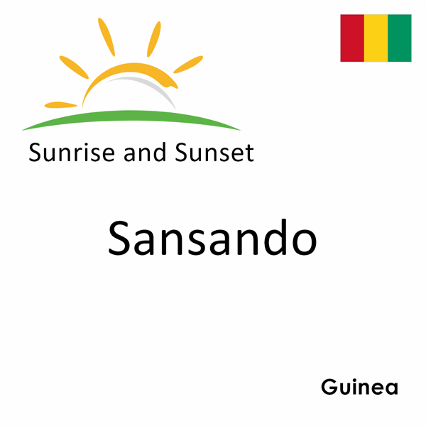 Sunrise and sunset times for Sansando, Guinea