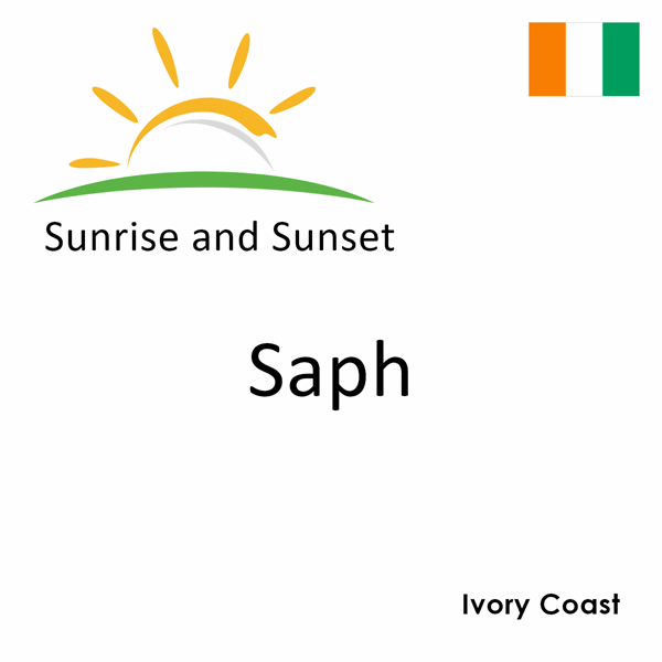 Sunrise and sunset times for Saph, Ivory Coast