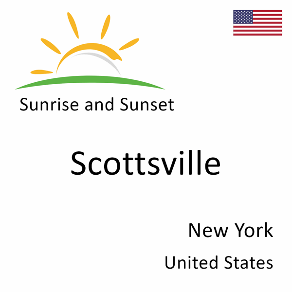 Sunrise and sunset times for Scottsville, New York, United States