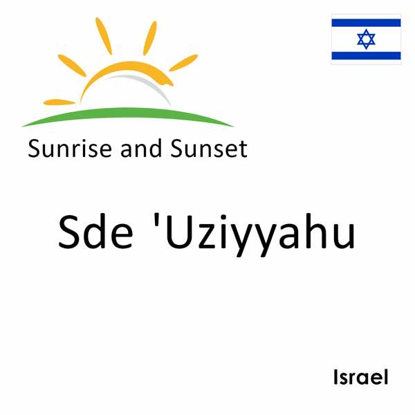 Sunrise and sunset times for Sde 'Uziyyahu, Israel