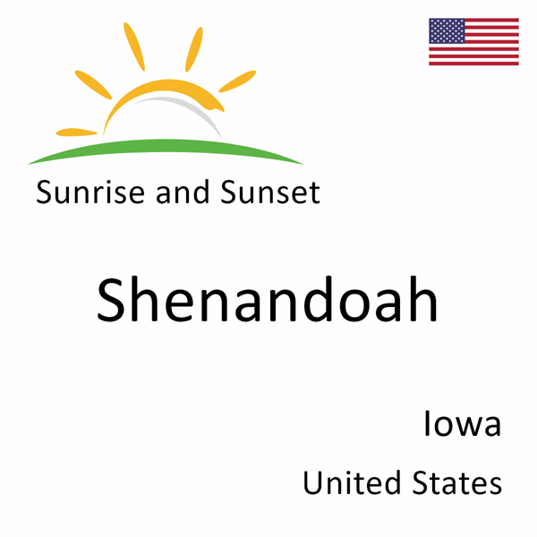 Sunrise and sunset times for Shenandoah, Iowa, United States