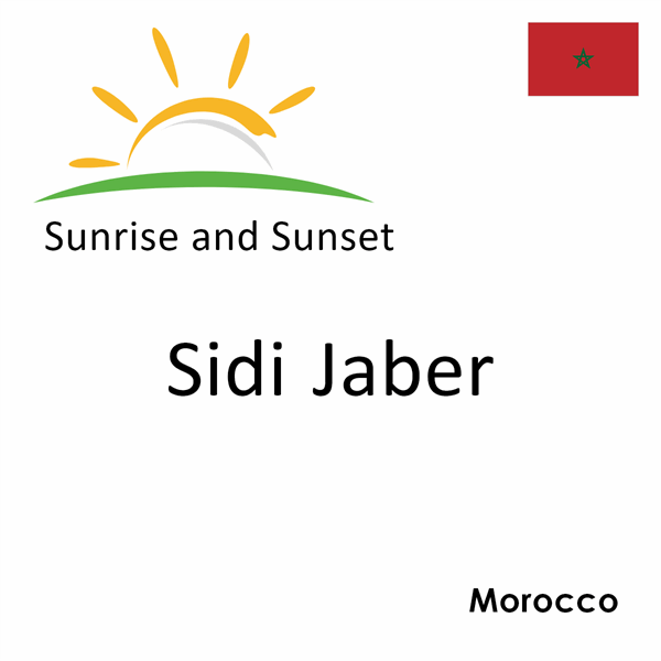 Sunrise and sunset times for Sidi Jaber, Morocco