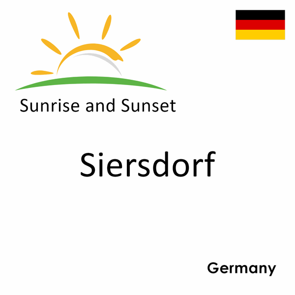 Sunrise and sunset times for Siersdorf, Germany