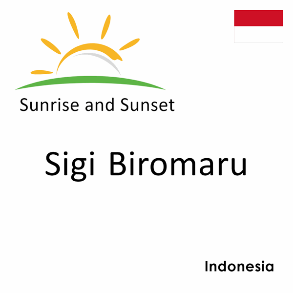 Sunrise and sunset times for Sigi Biromaru, Indonesia