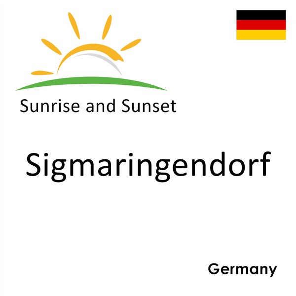 Sunrise and sunset times for Sigmaringendorf, Germany