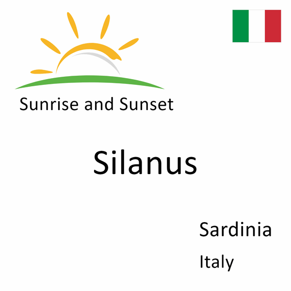 Sunrise and sunset times for Silanus, Sardinia, Italy