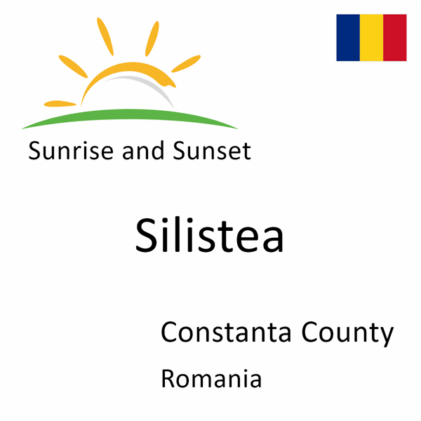 Sunrise and sunset times for Silistea, Constanta County, Romania