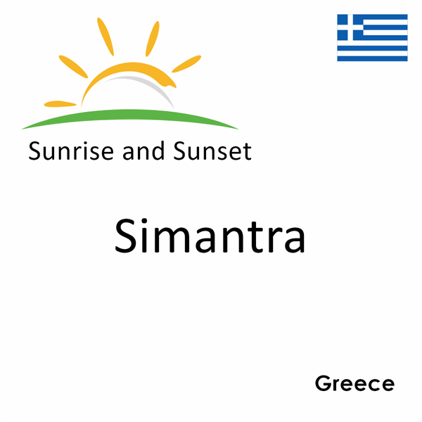 Sunrise and sunset times for Simantra, Greece