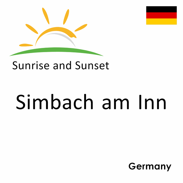 Sunrise and sunset times for Simbach am Inn, Germany