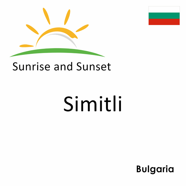 Sunrise and sunset times for Simitli, Bulgaria