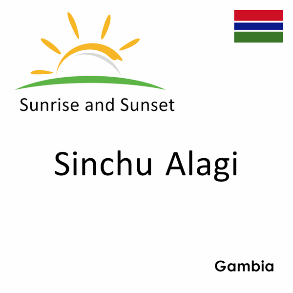 Sunrise and sunset times for Sinchu Alagi, Gambia