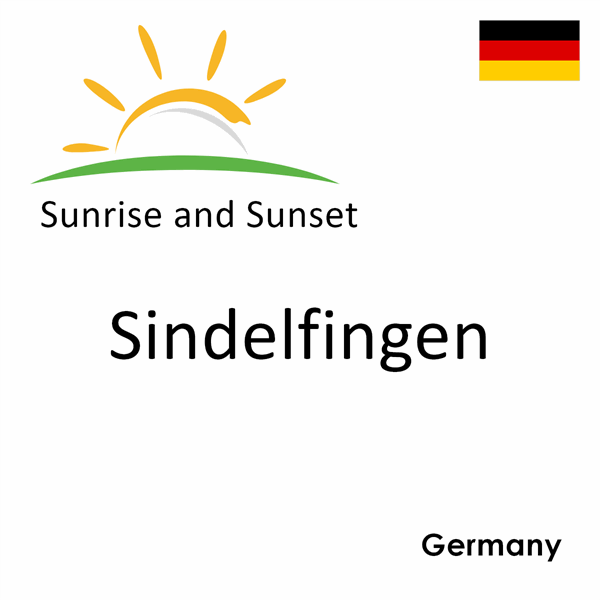 Sunrise and sunset times for Sindelfingen, Germany