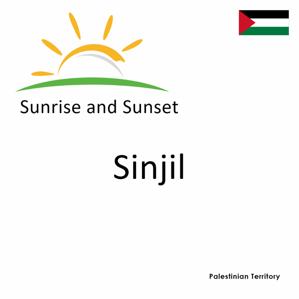 Sunrise and sunset times for Sinjil, Palestinian Territory