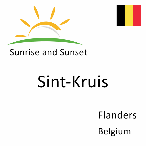 Sunrise and sunset times for Sint-Kruis, Flanders, Belgium