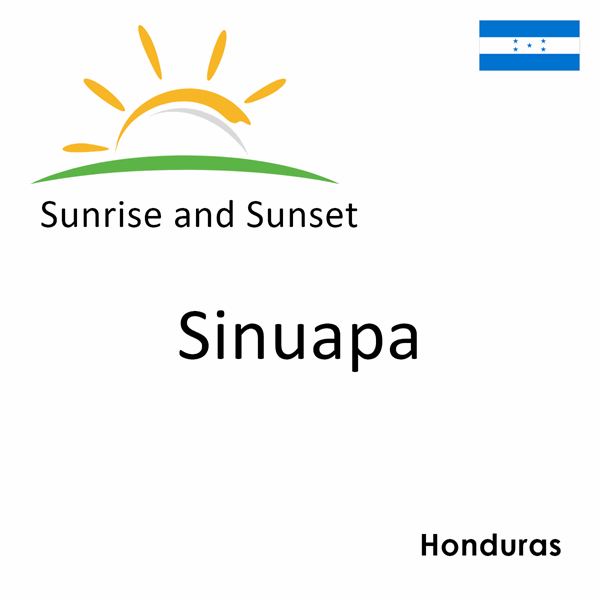 Sunrise and sunset times for Sinuapa, Honduras