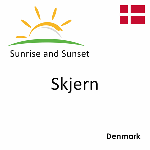 Sunrise and sunset times for Skjern, Denmark