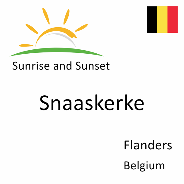 Sunrise and sunset times for Snaaskerke, Flanders, Belgium