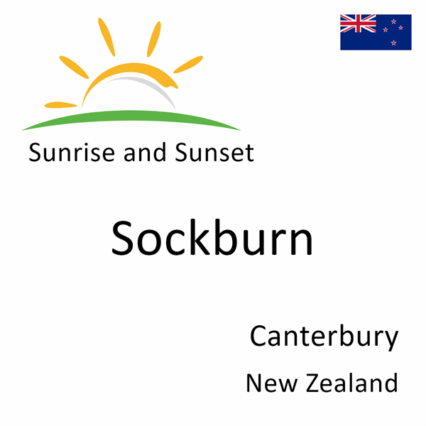 Sunrise and sunset times for Sockburn, Canterbury, New Zealand