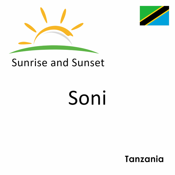 Sunrise and sunset times for Soni, Tanzania