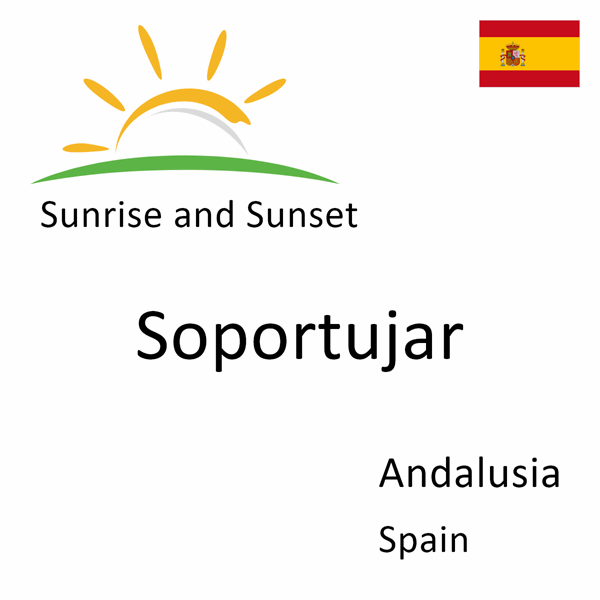 Sunrise and sunset times for Soportujar, Andalusia, Spain