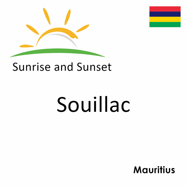 Sunrise and sunset times for Souillac, Mauritius