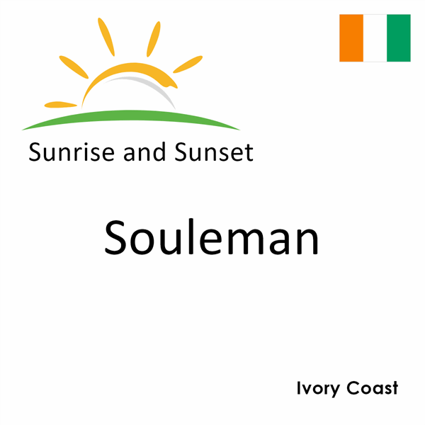 Sunrise and sunset times for Souleman, Ivory Coast