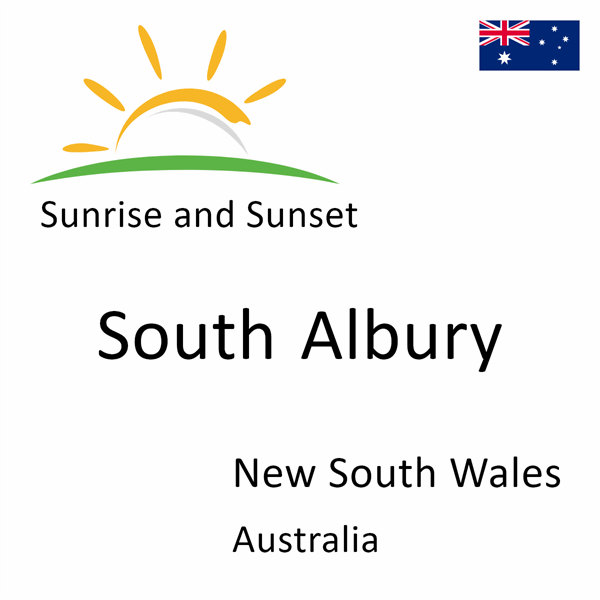 Sunrise and sunset times for South Albury, New South Wales, Australia