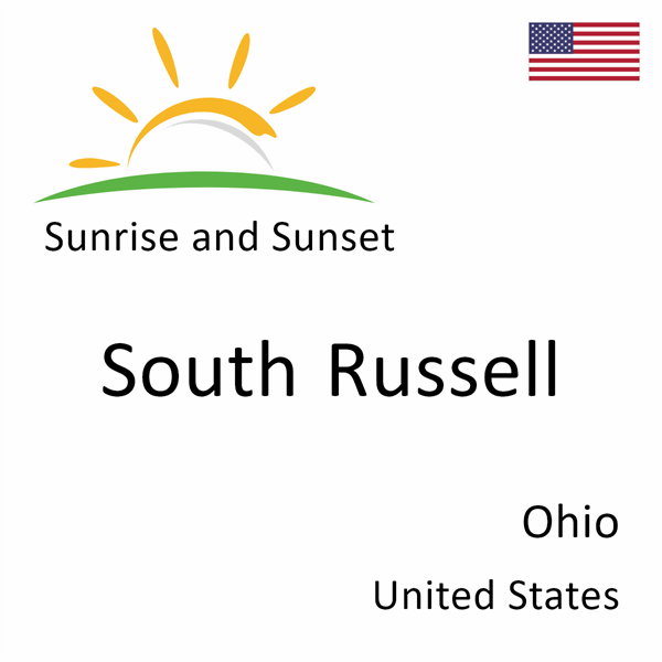 Sunrise and sunset times for South Russell, Ohio, United States