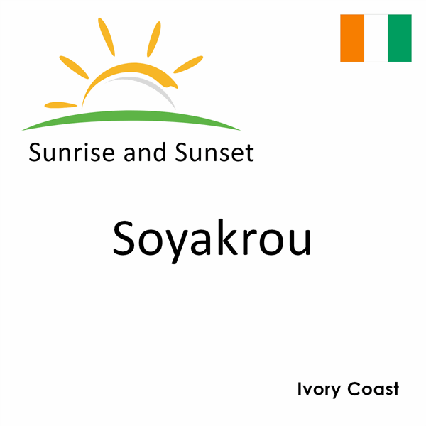 Sunrise and sunset times for Soyakrou, Ivory Coast