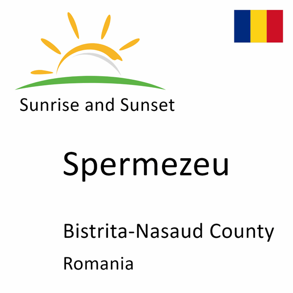 Sunrise and sunset times for Spermezeu, Bistrita-Nasaud County, Romania