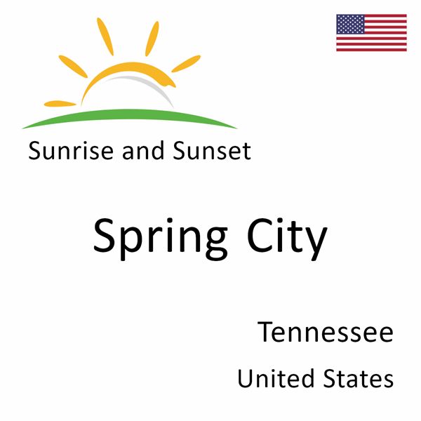 Sunrise and sunset times for Spring City, Tennessee, United States