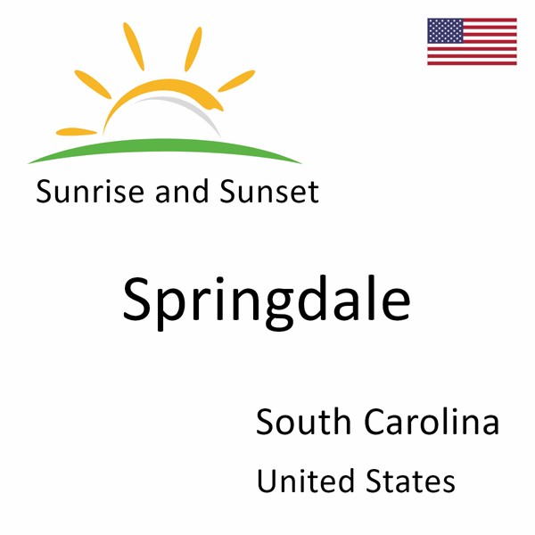 Sunrise and sunset times for Springdale, South Carolina, United States